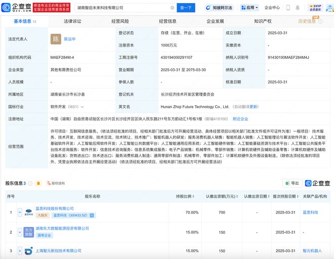 智元機器人攜手藍思科技，于湖南成立智啟未來公司，聚焦人工智能理論與算法軟件開發(fā)